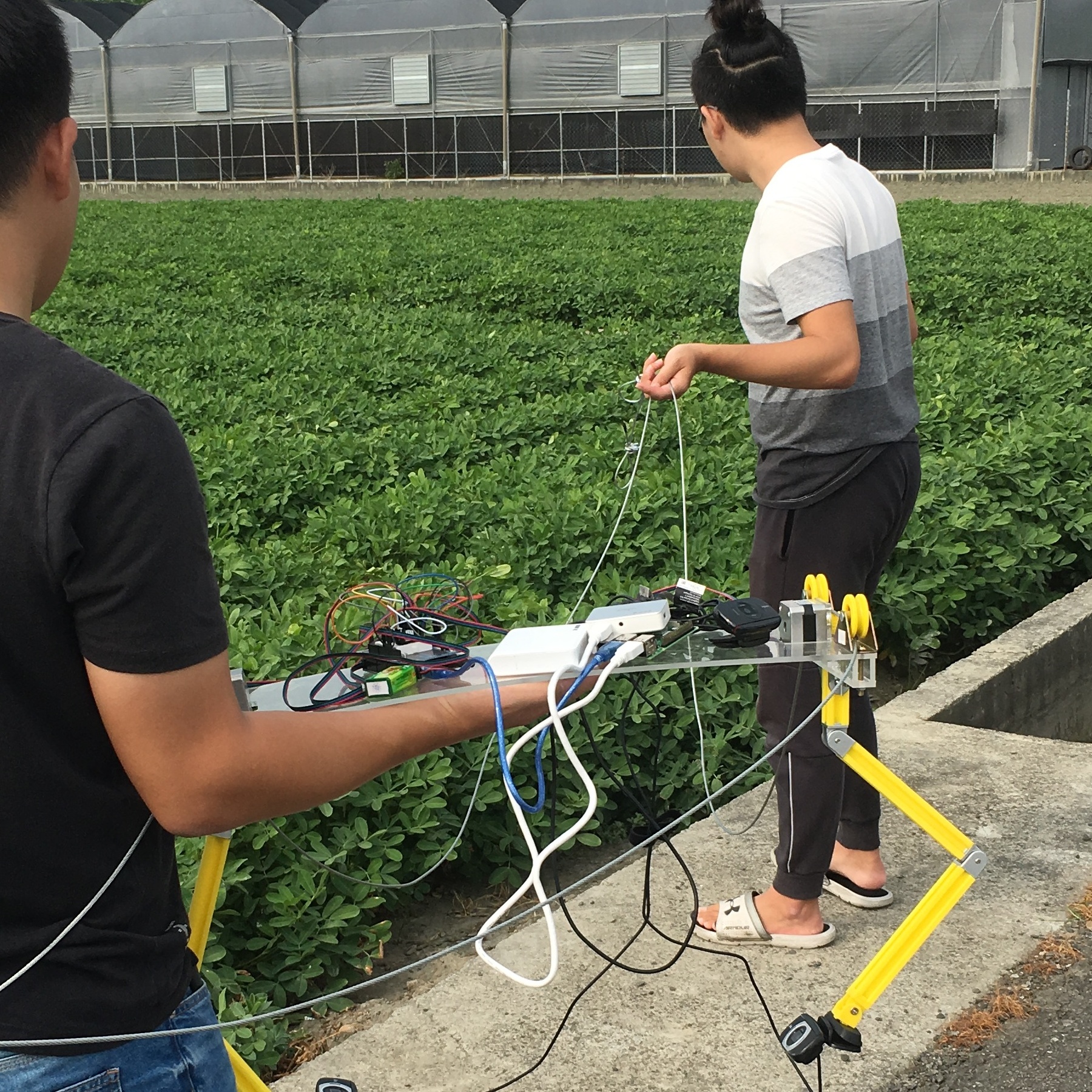 Physical implementation of the machine with custom assembled hardware